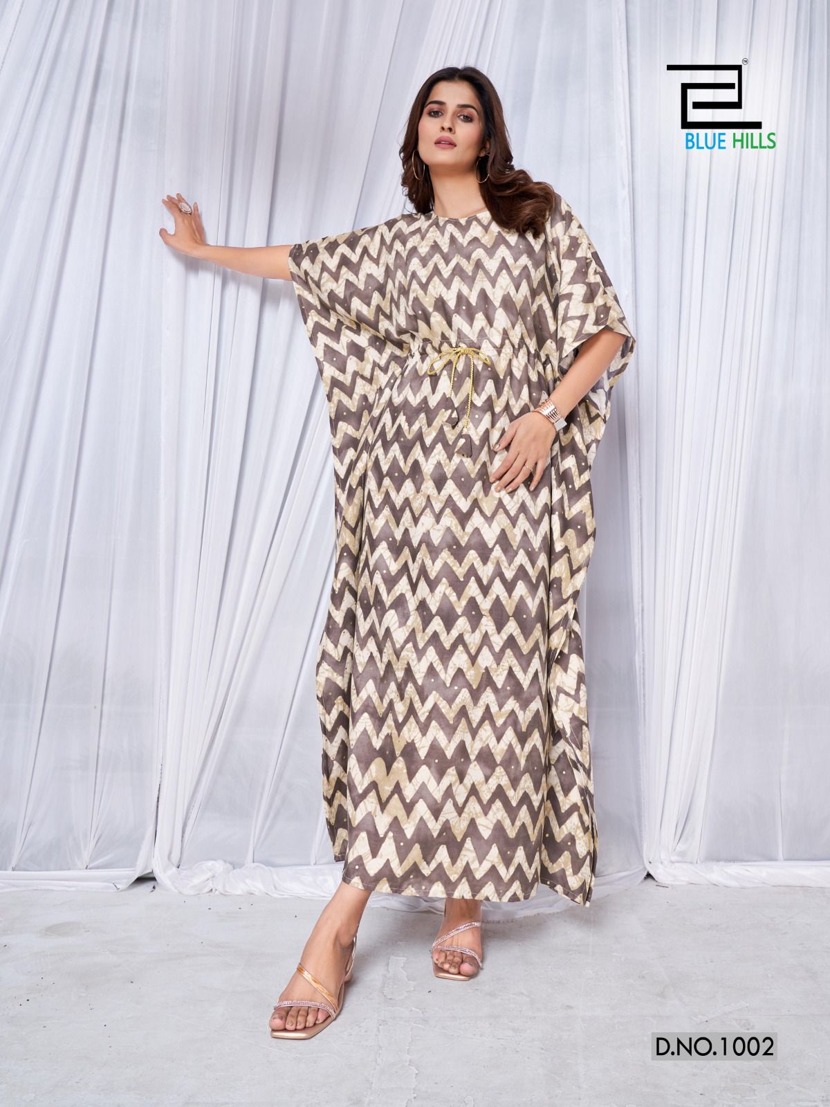 Blue Hills Glory Kaftan Style Rayon Printed Kurtis Catalog
